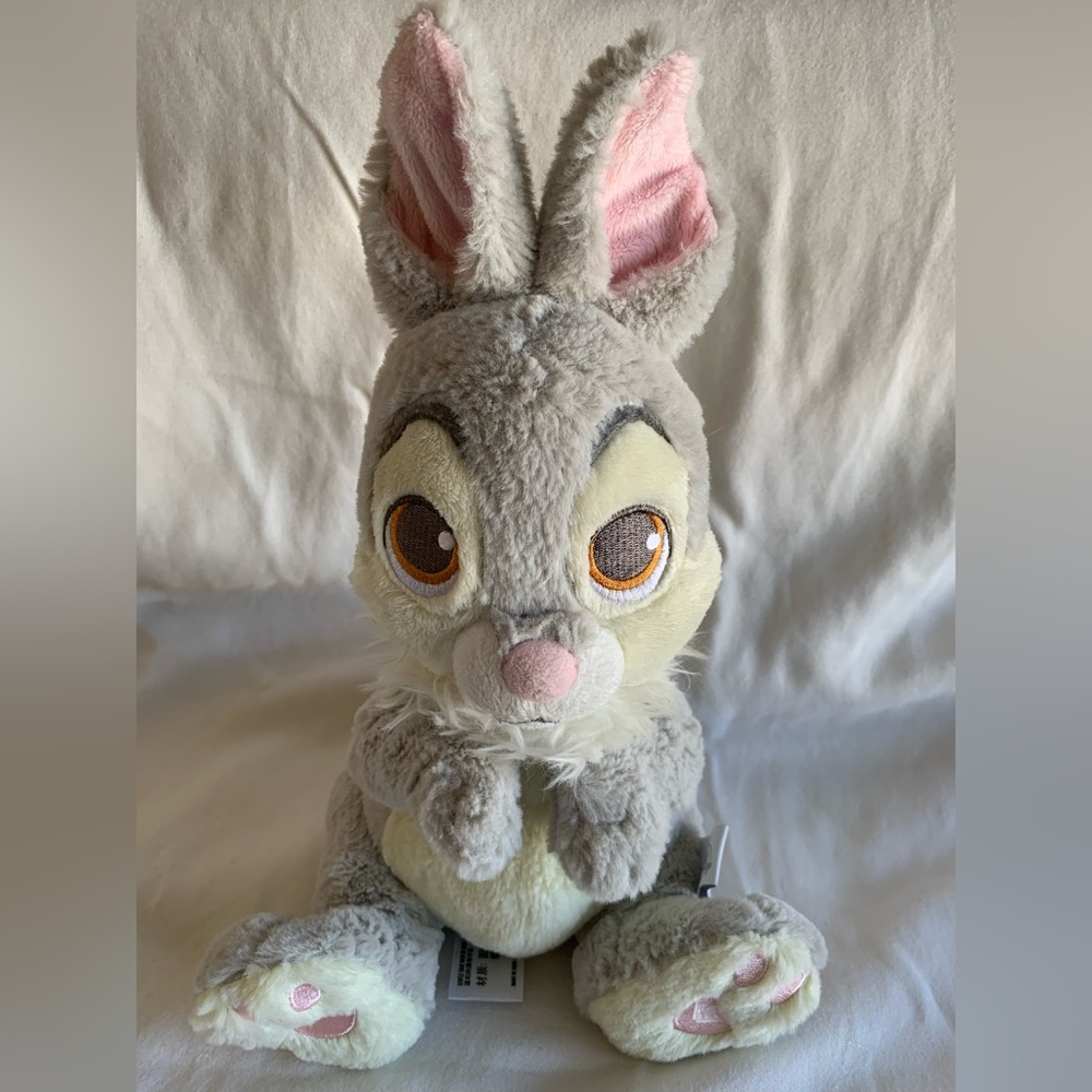 Disney Parks Baby Thumper Plush Bambi Bunny Rabbit Gray Stuffed Animal 13"